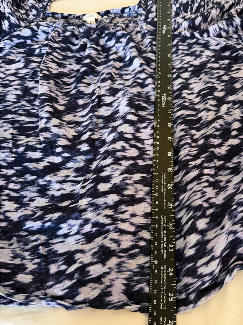 Terra & Sky Navy and Light Lavender Off-Shoulder Blouse - Picture 5 of 6